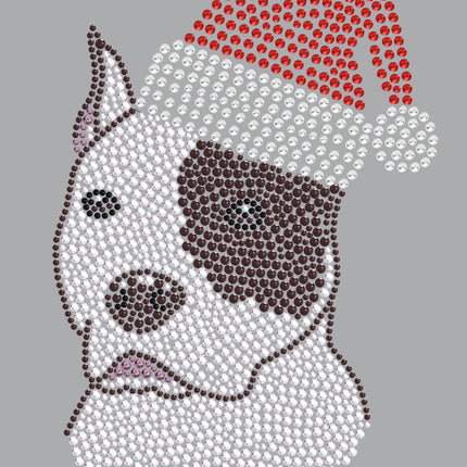 Pit Bull with Santa Hat - Women's T-shirt