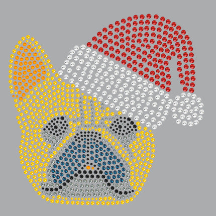 French Bull Dog with Santa Hat - Women's T-shirt