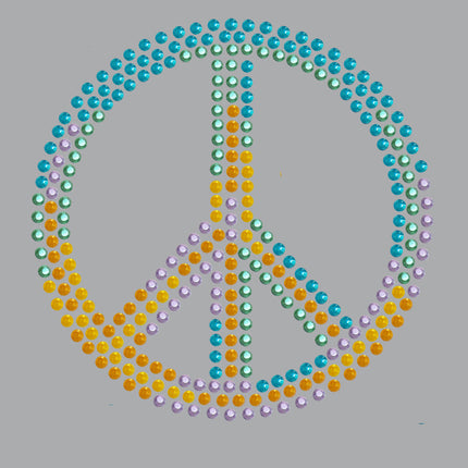 Peace Sign (Blue, Orange, Yellow, & Green) - Women's T-shirt