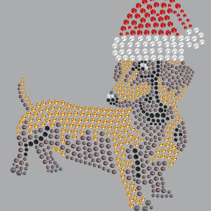 Dachshund 2 with Santa Hat - Women's T-shirt