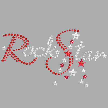 Rock Star (Red Austrian crystal Rhinestones) - Women's T-shirt