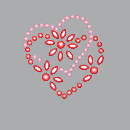 Pink & Red Flower Heart - Women's T-shirt