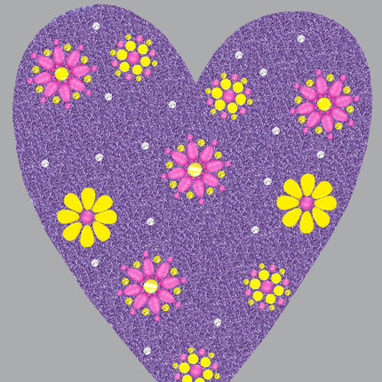 Purple Glitter Heart - Women's T-shirt