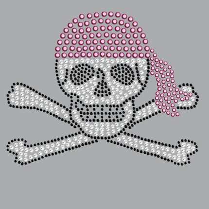 Skull with Pink Bandanna - Women's T-shirt