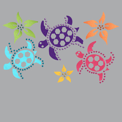 Satin Sea Turtles with Flowers - Bandanna