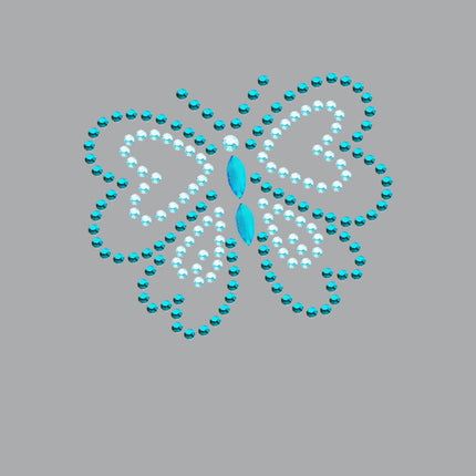 Blue Rhinestud Butterfly - Bandannas