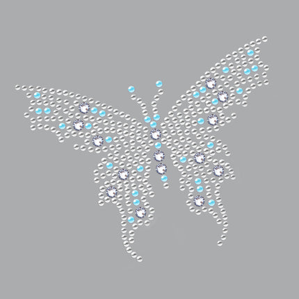 Blue Austrian crystal Butterfly - Women's T-shirt