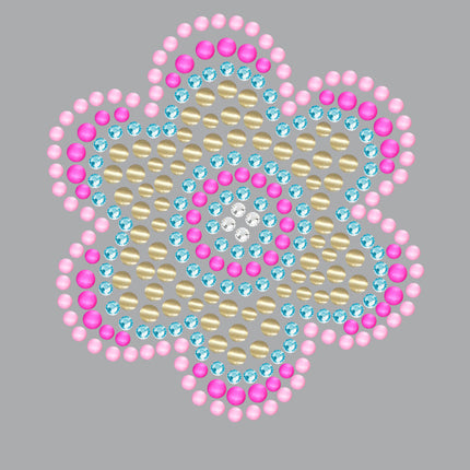 Multicolor Nailhead Flower - Bandanna