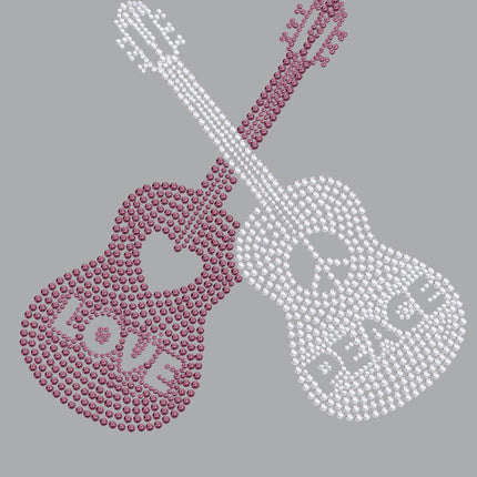 Guitars - Love & Peace - Women's T-shirt