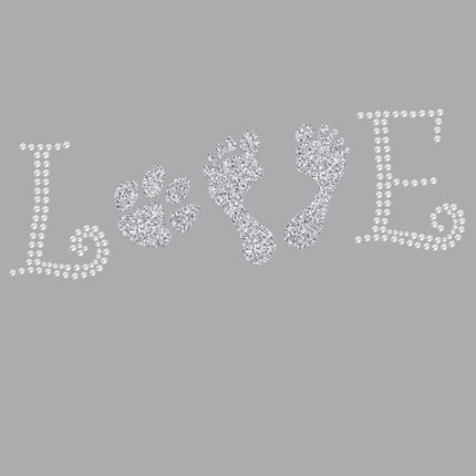 Love with Paw & Feet - Women's Tee