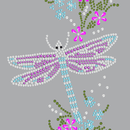 Dragonfly with Flowers - Women's Tee