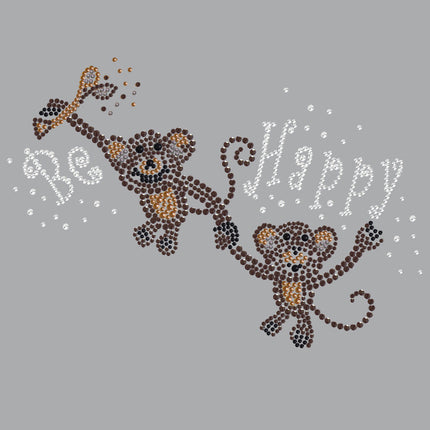 Monkeys - Be Happy - Women's T-shirt