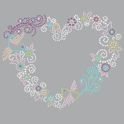 Spring Flower & Bird Heart - Women's T-shirt