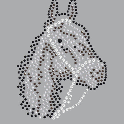 Horse Face (Brown Rhinestuds) - Women's T-shirt