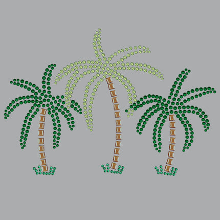 Palm Trees (Green Rhinestones) - Women's T-shirt