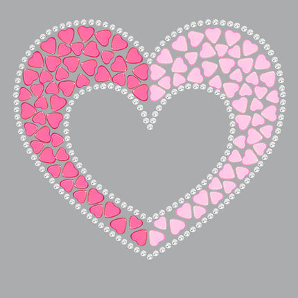 Pink & Light Pink Nailhead Hearts - Women's T-shirt