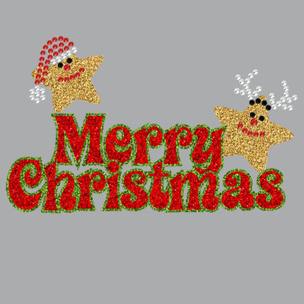 Merry Christmas Glitter Stars - Women's T-shirt