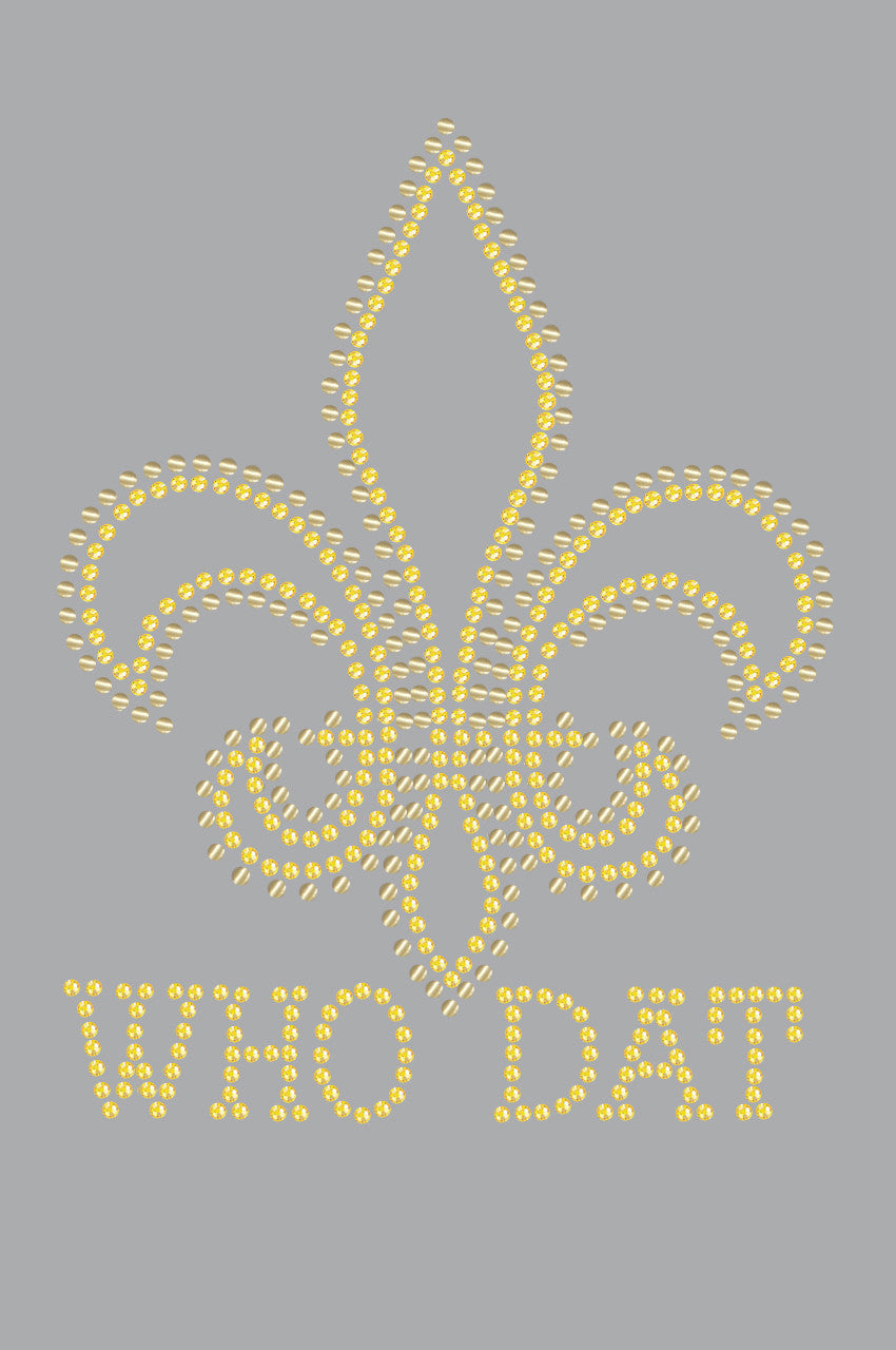 Fleur de Lis with Who Dat - Bandanna Gray