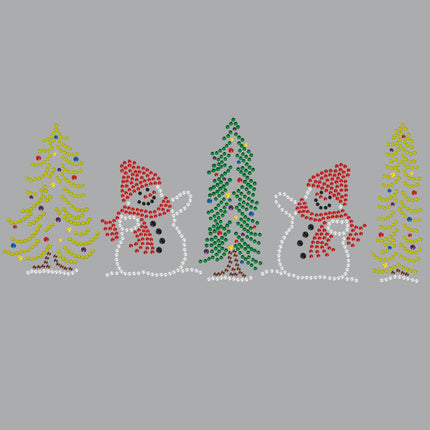 Two Snowmen in Trees - Bandana