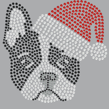 Boston Terrier with Santa Hat - Women's T-shirt