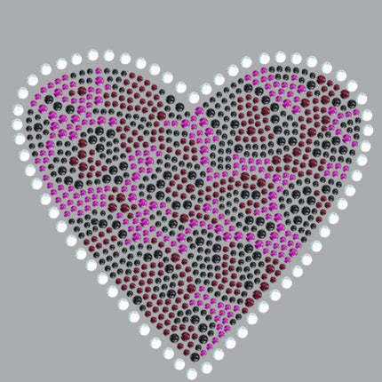 Fuchsia Leopard Heart - Women's T-shirt