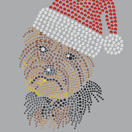 Yorkie Face 1 with Santa Hat - Women's T-shirt