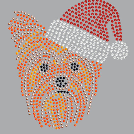 Yorkie Face 2 with Santa Hat - Women's T-shirt