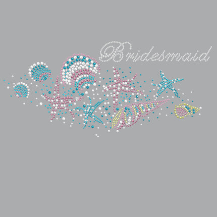 Bridesmaid with Seashells- Women's T-shirt