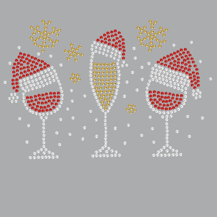 Christmas Wine Glasses - Women's Tee