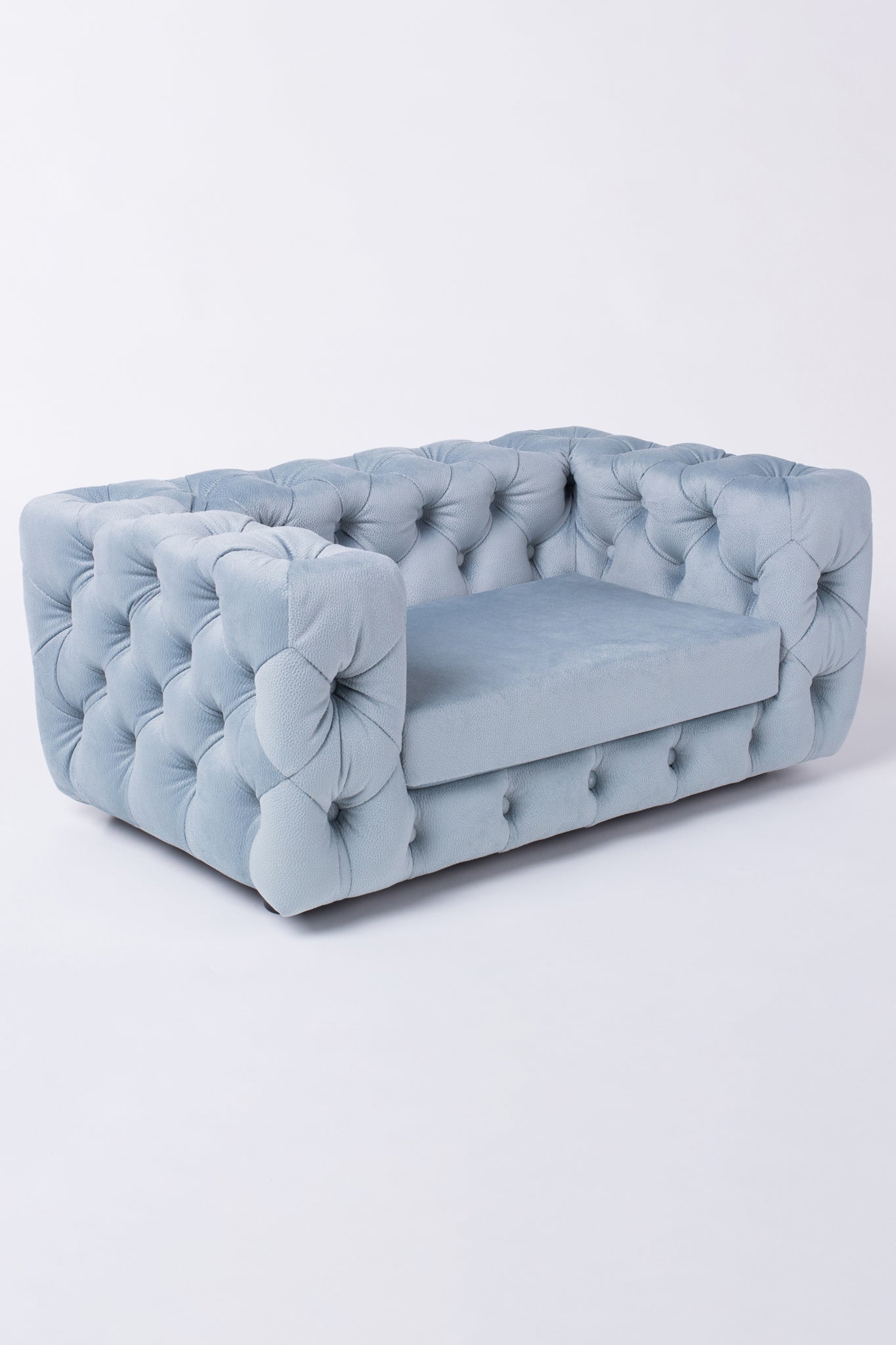 The Glamour Luxury Pet Bed in Yellow Blue