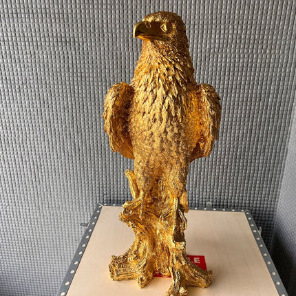 Gold Eagle on Perch Statue