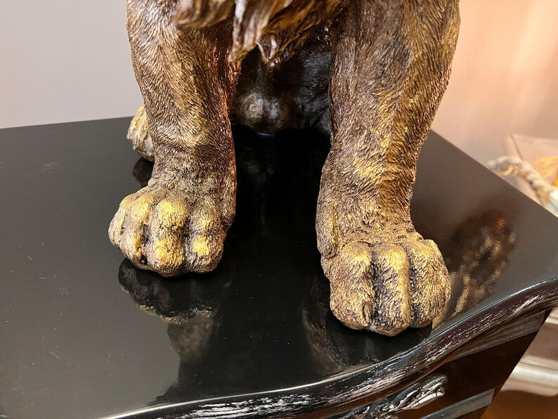 Golden Lion Statue HT Animal Supply