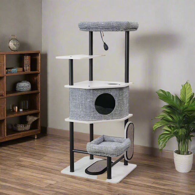 Grayson Industrial Style Large Modern Cat Tower