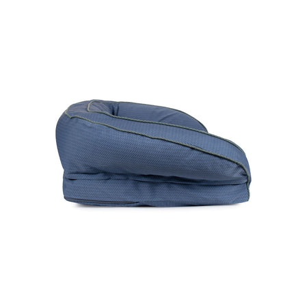 GreenDog Bolster Bed - Checkered Wave - Wavy Blue