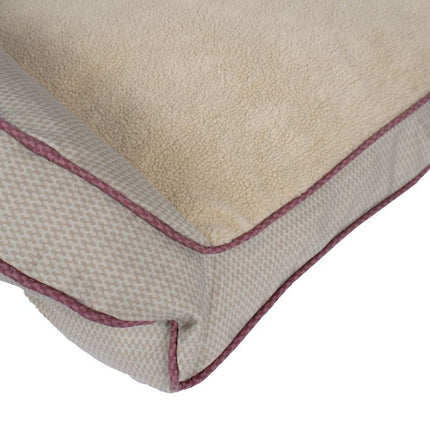 GreenDog Bolster Bed - Checkered Wave - Wavy Tan