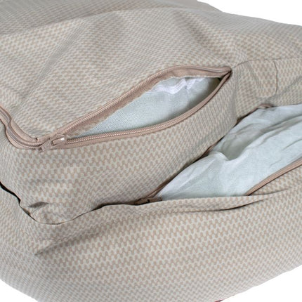 GreenDog Bolster Bed - Checkered Wave - Wavy Tan