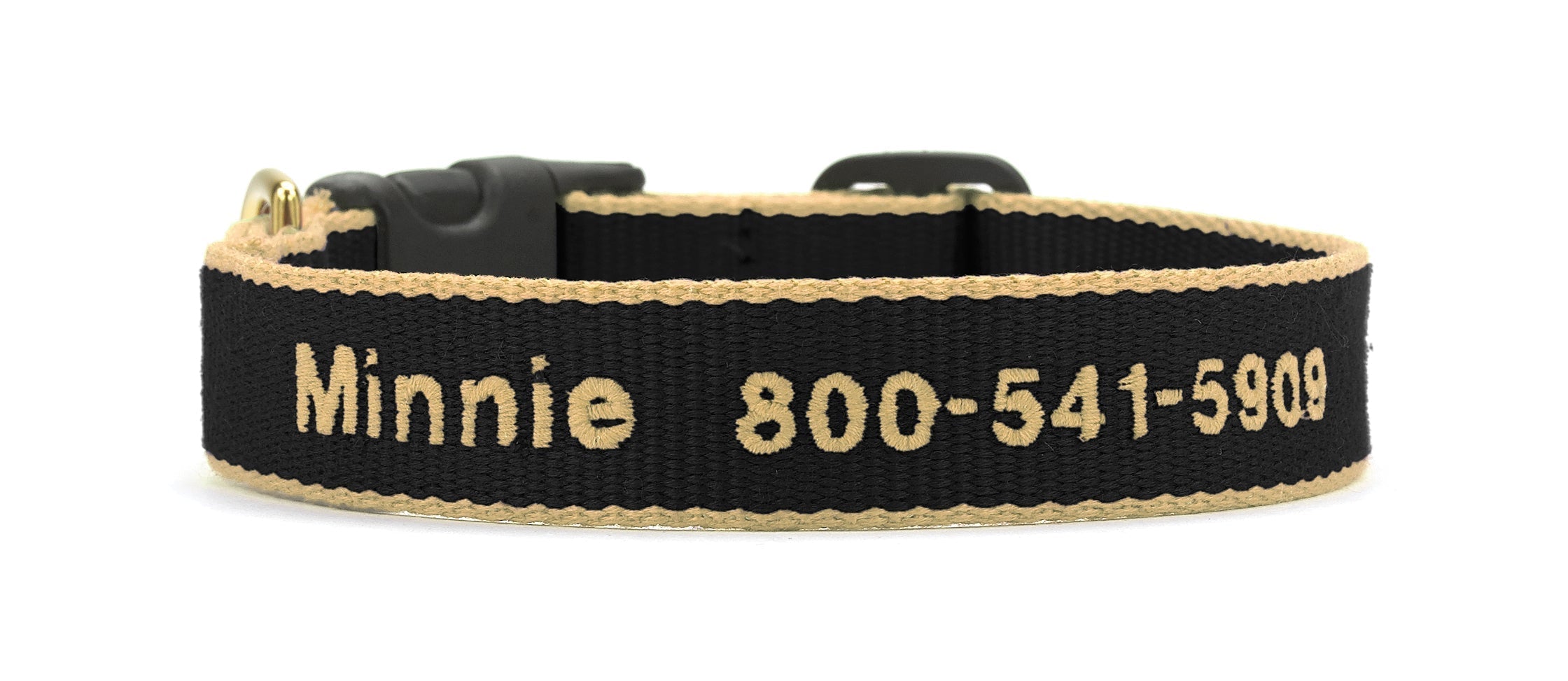 Color Market Dog Collar - Narrow Black & Tan