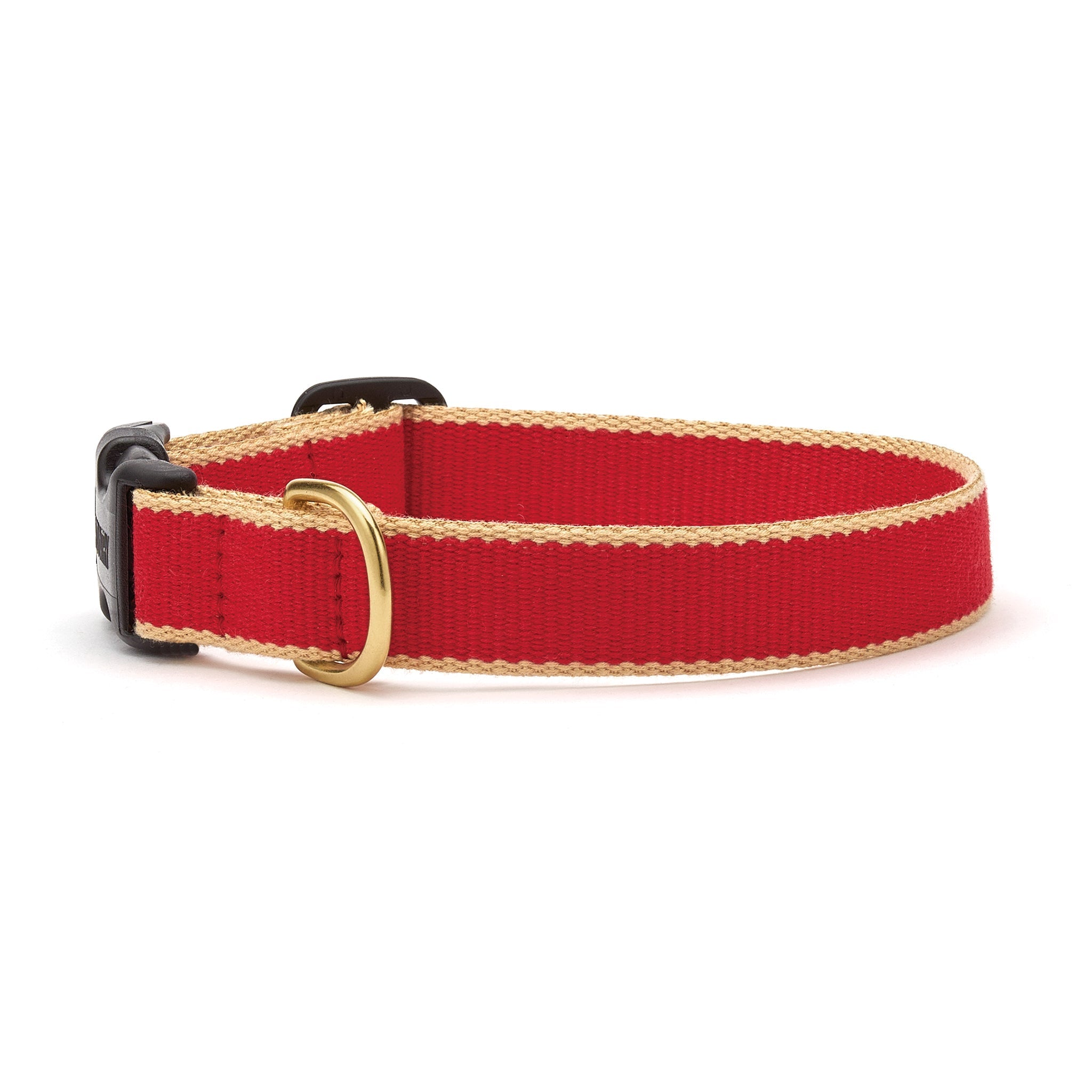 Color Market Dog Collar - Wide Red & Tan