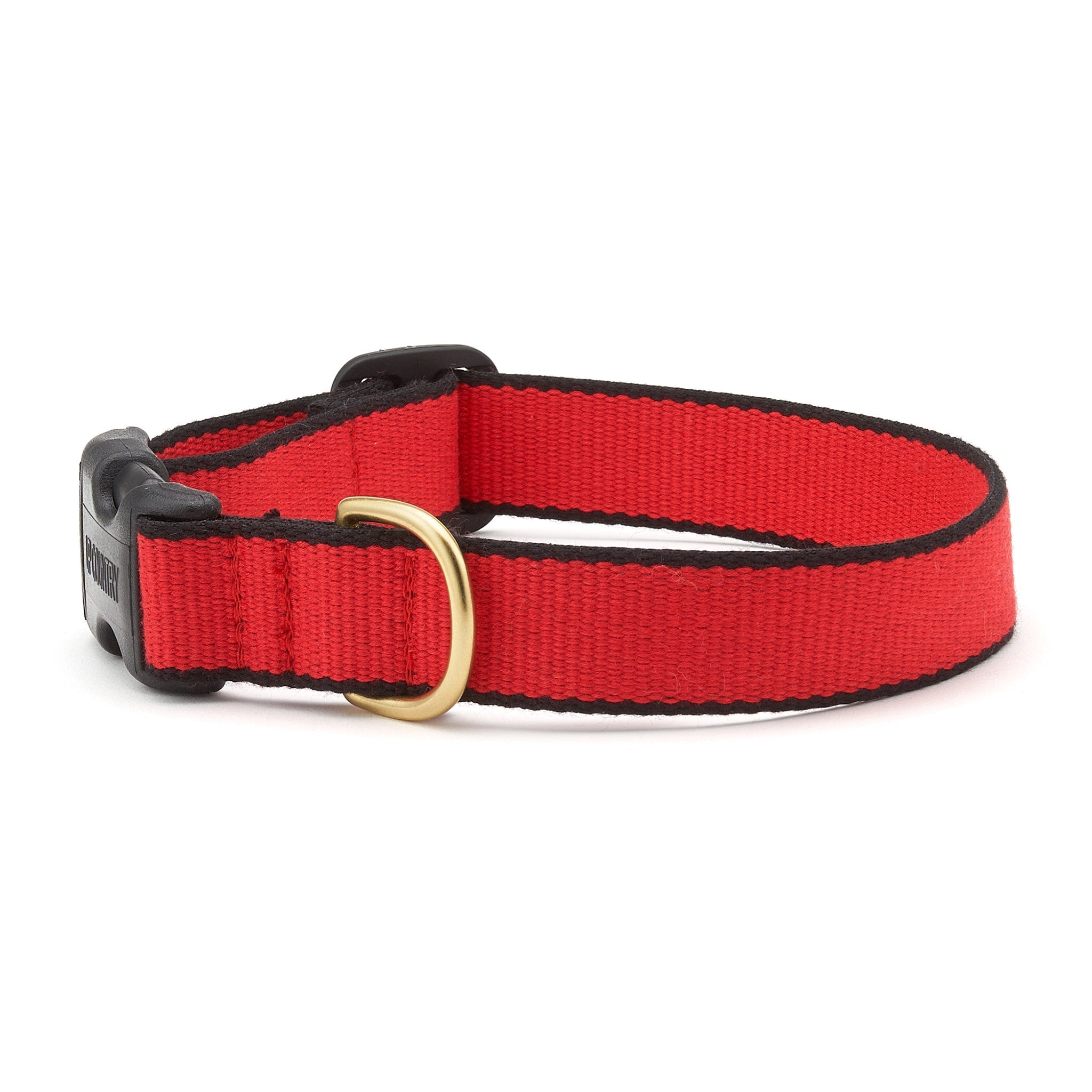 Color Market Dog Collar - Narrow Red & Black