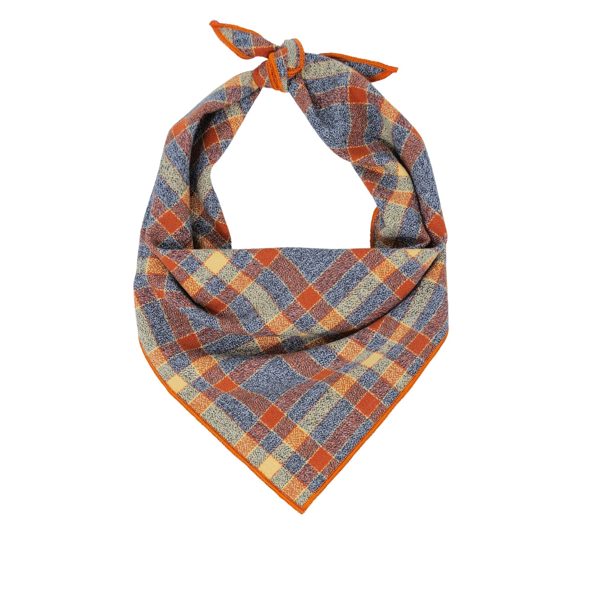 Grey Plaid Luxe Flannel Dog Bandana