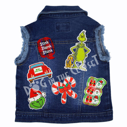 Grinch - Stink, Stank, Stunk Kids Denim Vest