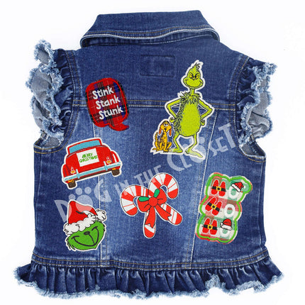 Grinch - Stink, Stank, Stunk Kids Denim Vest