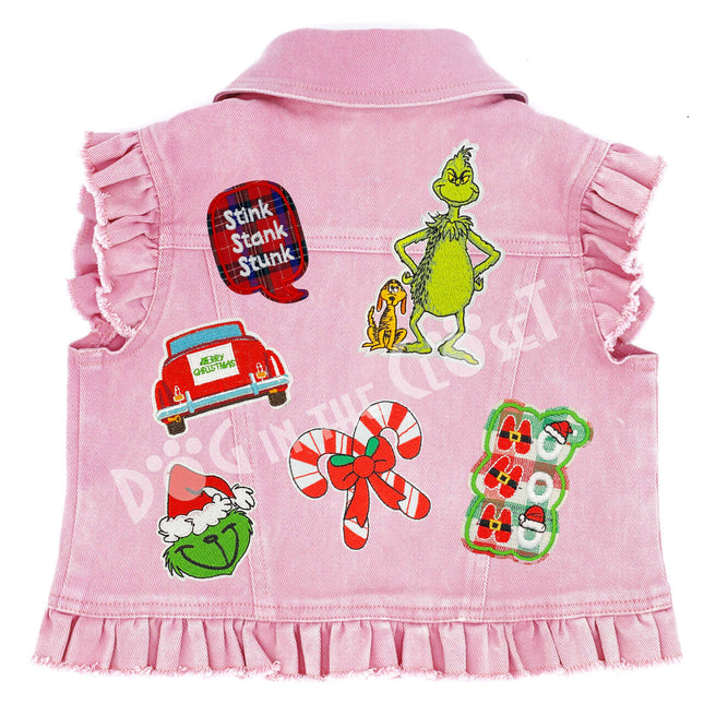 Grinch - Stink, Stank, Stunk Kids Denim Vest