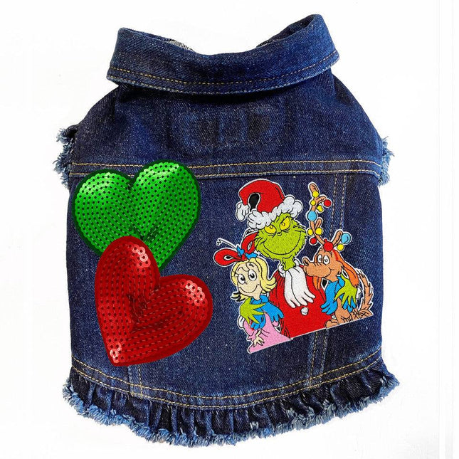 Grinch, Cindy Lou & Max Denim Dog Jacket