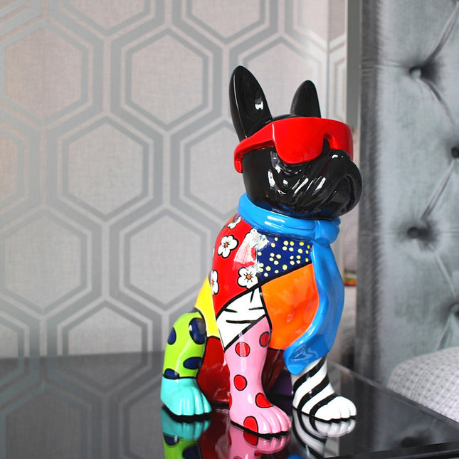 Groovy French Bulldog with Glasses - 14" tall