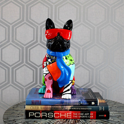 Groovy French Bulldog with Glasses - 14" tall