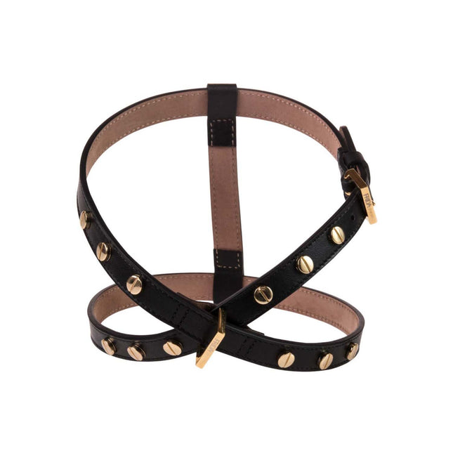 Stud Black Leather Harness