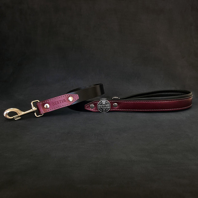 The "Hektor" Burgundy dog leash-LIMITED