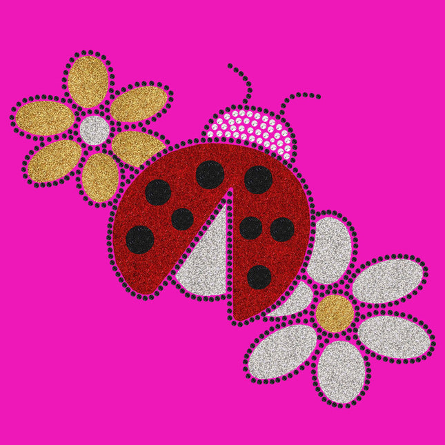 Glitter Ladybug & Daisies - Women's T-shirt