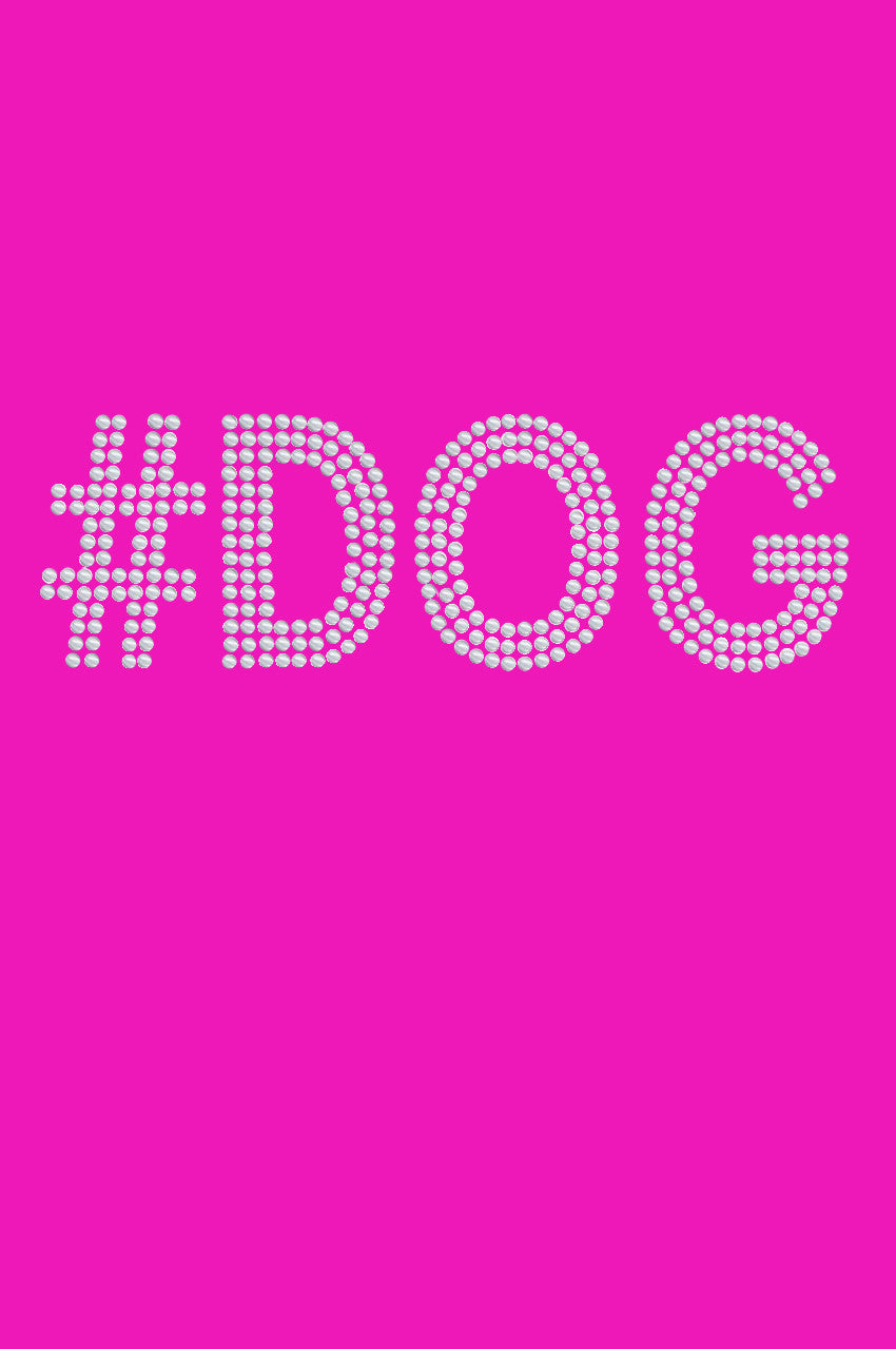 DOG (Silver Nailhead) - Women's T-shirt Hot Pink